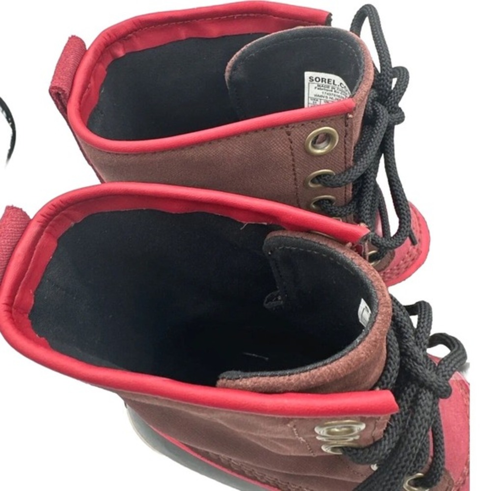 Sorel Waterproof Duck Boots Burgundy Black Lace Up Winter Snow 11 Gorpcore 13-01 - Picture 6 of 13